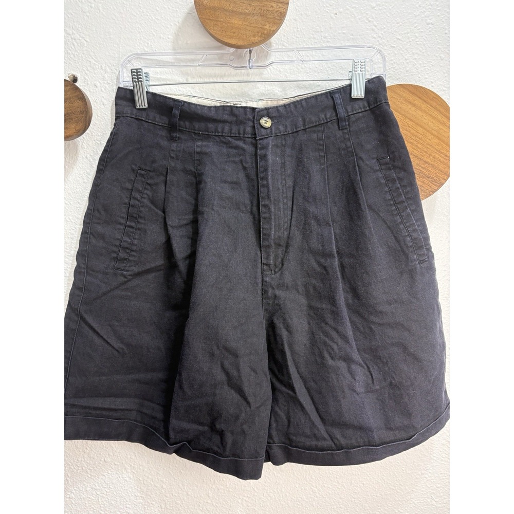 VTG 80s 90s High Waisted Hunters Run Pleated Shorts Dark Indigo Mom Shorts 30"